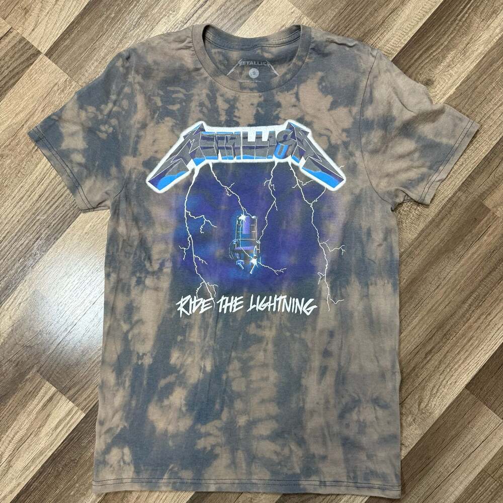 Metallica Ride The Lightning Tie Dye T-Shirt Size S